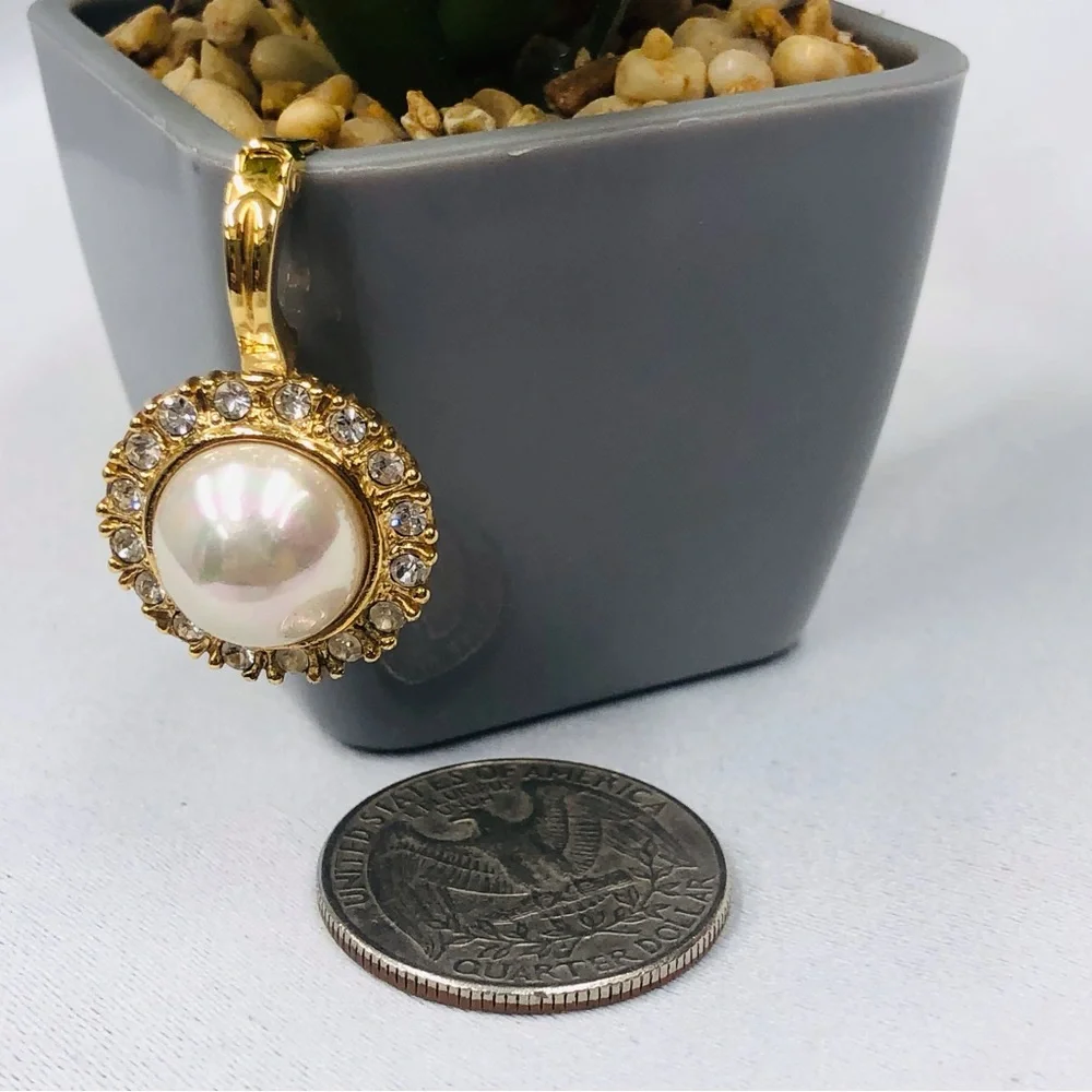 Vintage Signed Roman Cabochon Pendant - Picture 11 of 16